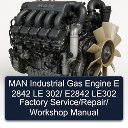 MAN E2842 Industrial Gas Engine E 2842 LE 302/ LE302 / Service Repair Workshop Manual PDF