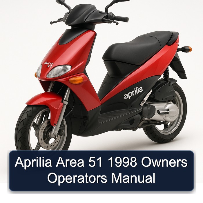 1998 Aprilia Area 51 Owners Operators Operator's Manual PDF