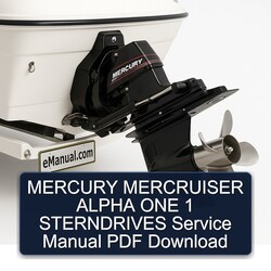 Mercury Mercruiser Alpha ONE 1 Sterndrives Service Repair Workshop Manual PDF