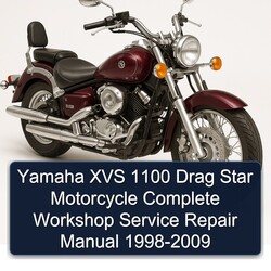 1998-2009 Yamaha XVS Models 1100 Drag Star Motorcycle Service Repair Workshop Manual PDF
