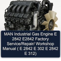 MAN E2842 Industrial Gas Engine E 2842 / ( 302 312) Service Repair Workshop Manual PDF