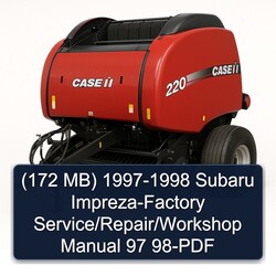 1997-1998 Subaru Impreza (172 Mb) 97 98 Service Repair Workshop Manual PDF