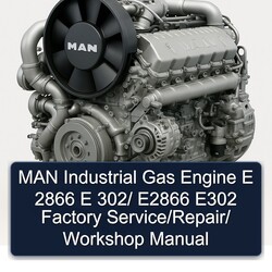MAN E2866 Industrial Gas Engine E 2866 302/ E302 / Service Repair Workshop Manual PDF