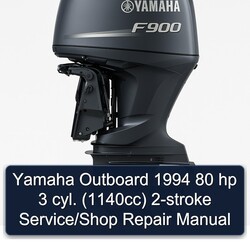 1994 Yamaha Outboard 80 Hp 3 Cyl. (1140CC) 2-stroke /shop Service Repair Workshop Manual PDF