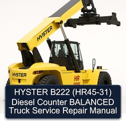 Hyster B222 (HR45-31) Diesel Counter Balanced Truck Service Repair Workshop Manual PDF