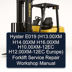 Hyster E019 (h13.00xm H14.00xm H16.00xm H10.00xm-12ec H12.00xm-12ec Europe) Forklift Service Repair Workshop Manual PDF