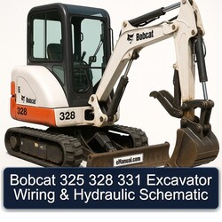 Bobcat 325 328 331 Excavator Hydraulic Electrical Wiring Diagrams PDF
