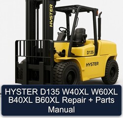 Hyster D135 W40XL W60XL B40XL B60XL Parts Catalog PDF