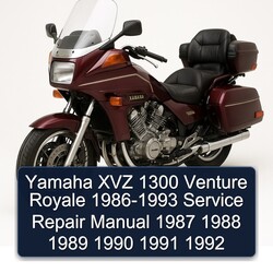 1986-1993 Yamaha XVZ Models 1300 Venture Royale Service Repair Workshop Manual PDF