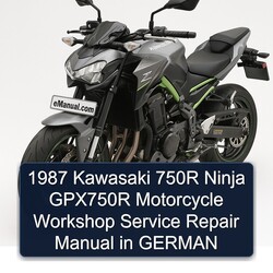 1987 Kawasaki Ninja 750R GPX750R Motorcycle German Service Repair Workshop Manual PDF