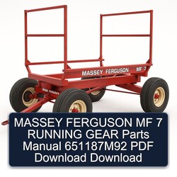 Massey Ferguson MF 7 Running Gear Parts 651187m92 Catalog PDF