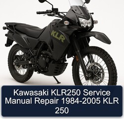1984-2005 Kawasaki KLR Series KLR250 - 250 Service Repair Workshop Manual PDF