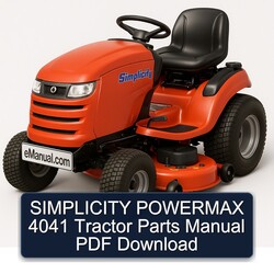 Simplicity Powermax 4041 Tractor Parts Catalog PDF