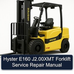 Hyster E160 J2.00xmt Forklift Service Repair Workshop Manual PDF