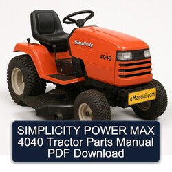 Simplicity Power MAX 4040 Tractor Parts Catalog PDF