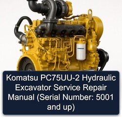 Komatsu Pc75uu-2 Hydraulic Excavator (serial Number: 5001 Up) Service Repair Workshop Manual PDF
