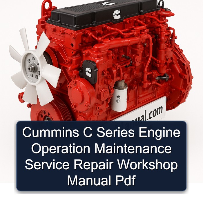 Cummins C Series Engine Operation Service Repair Workshop Manual PDF