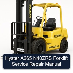 Hyster A265 N40ZRS Forklift Service Repair Workshop Manual PDF