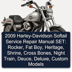 2009 Harley Davidson Softail Harley-davidson Set: Rocker, Fat Boy, Heritage, Shrine, Cross Bones, Night Train, Service Repair Workshop Manual PDF