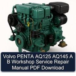 Volvo Penta AQ125 AQ145 B Service Repair Workshop Manual PDF