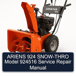 Ariens 924 SNOW-THRO Model 924516 Service Repair Workshop Manual PDF