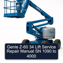 Genie Z-60 34 Lift SN 1090 4000 Service Repair Workshop Manual PDF