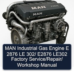 MAN E2876 Industrial Gas Engine E 2876 LE 302/ LE302 / Service Repair Workshop Manual PDF