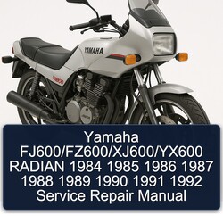 1984-1992 Yamaha YX600 Fj600/fz600/xj600/ Radian Service Repair Workshop Manual PDF