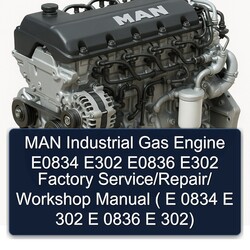 MAN E0834 Industrial Gas Engine E302 E0836 / ( E 0834 302 0836 302) Service Repair Workshop Manual PDF
