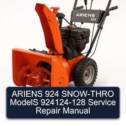 Ariens 924 SNOW-THRO Models 924124-128 Service Repair Workshop Manual PDF