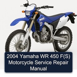 2004 Yamaha WR 450 F(S) Motorcycle Manual de servicio y reparación 
