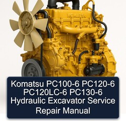 Komatsu PC100-6 PC120-6 Pc120lc-6 PC130-6 Hydraulic Excavator Service Repair Workshop Manual PDF