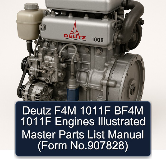Deutz 1008 F4M 1011F BF4M Engines Illustrated Master (form No.907828) Parts Catalog PDF