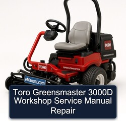 Toro Greensmaster 3000D Service Repair Workshop Manual PDF