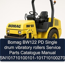 Bomag BW122 PD Single Drum Vibratory Rollers Sn101710100101-101710100270 Parts Catalog PDF