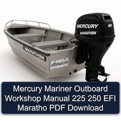 Mercury Mariner Outboard 225 250 EFI Maratho Service Repair Workshop Manual PDF