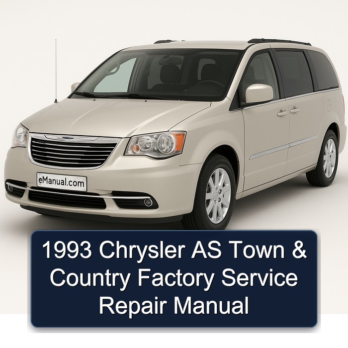 1993 Chrysler Town And Country AS Service Repair Workshop Manual PDF
