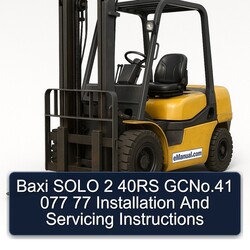 Baxi Solo 2 40RS Gcno.41 077 77 Installation Servicing Service Repair Workshop Manual PDF