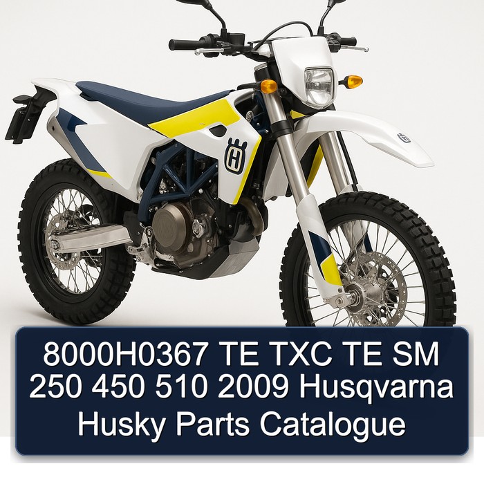 2009 Husqvarna TE Models 8000h0367 TXC SM 250 450 510 Husky Parts Catalog PDF