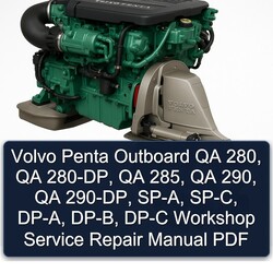 Volvo Penta Outboard QA 280, 280-dp, 285, 290, 290-dp, Sp- , Sp-c, Dp- Dp-b, DP-C Service Repair Workshop Manual PDF