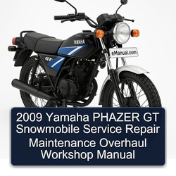 2009 Yamaha Phazer GT Snowmobile Maintenance Overhaul Service Repair Workshop Manual PDF