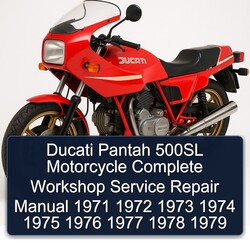 1971-1979 Ducati Pantah 500SL Motorcycle Service Repair Workshop Manual PDF