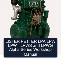Lister Alpha Series Petter LPA LPW Lpwt Lpws Lpwg Service Repair Workshop Manual PDF
