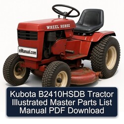 Kubota B2410HSDB Tractor Illustrated Master List Parts Catalog PDF