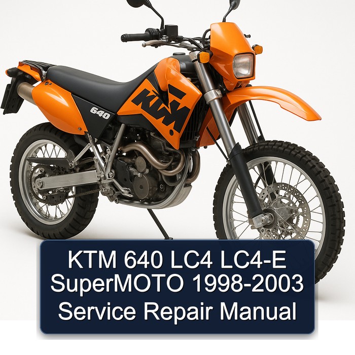 1998-2003 KTM 640 LC4 LC4-E Supermoto Service Repair Workshop Manual PDF