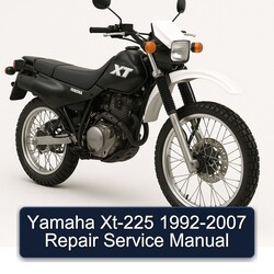 1992-2007 Yamaha XT Models XT-225 Service Repair Workshop Manual PDF