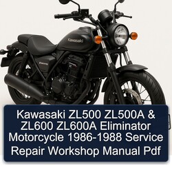 1986-1988 Kawasaki Eliminator ZL500 ZL500A ZL600 ZL600A Motorcycle Service Repair Workshop Manual PDF