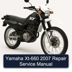 Yamaha Xt-660 2007 Repair Service Manual 