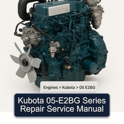 Kubota 05-E2BG Series Service Repair Workshop Manual PDF