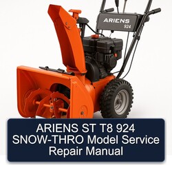 Ariens ST T8 924 SNOW-THRO Model Service Repair Workshop Manual PDF